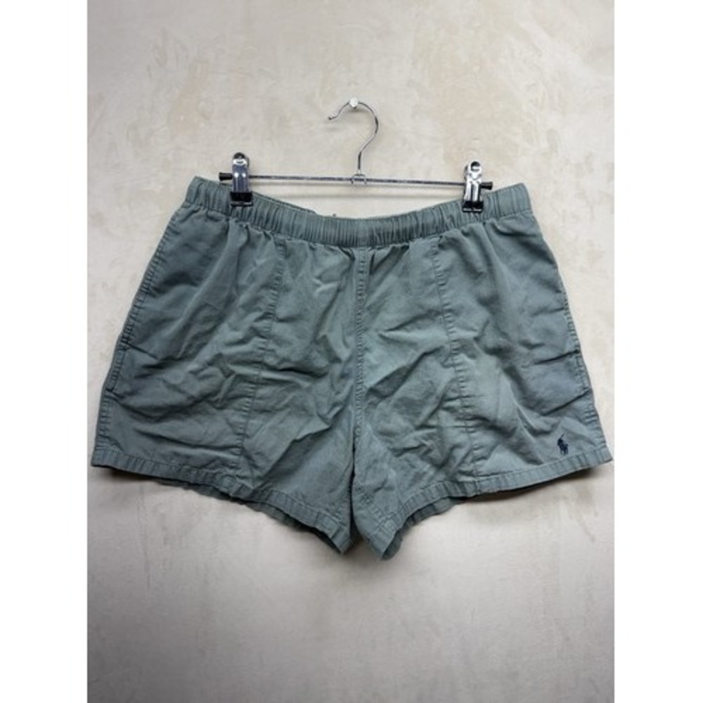 Vintage Polo Ralph Lauren Shorts Mens Medium 90s Sage Green Cotton Beach Pony